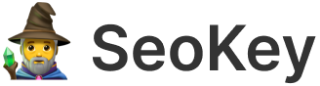 Знак SEOkey, партнёра по мониторингу поисковых позиций